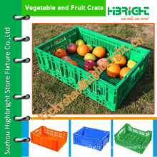 plastic foldable fruits crate/storage crates for apples and oranges